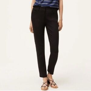 Loft Womens Marisa Skinny Ankle Pants Slacks Size 00 Black Career Professional